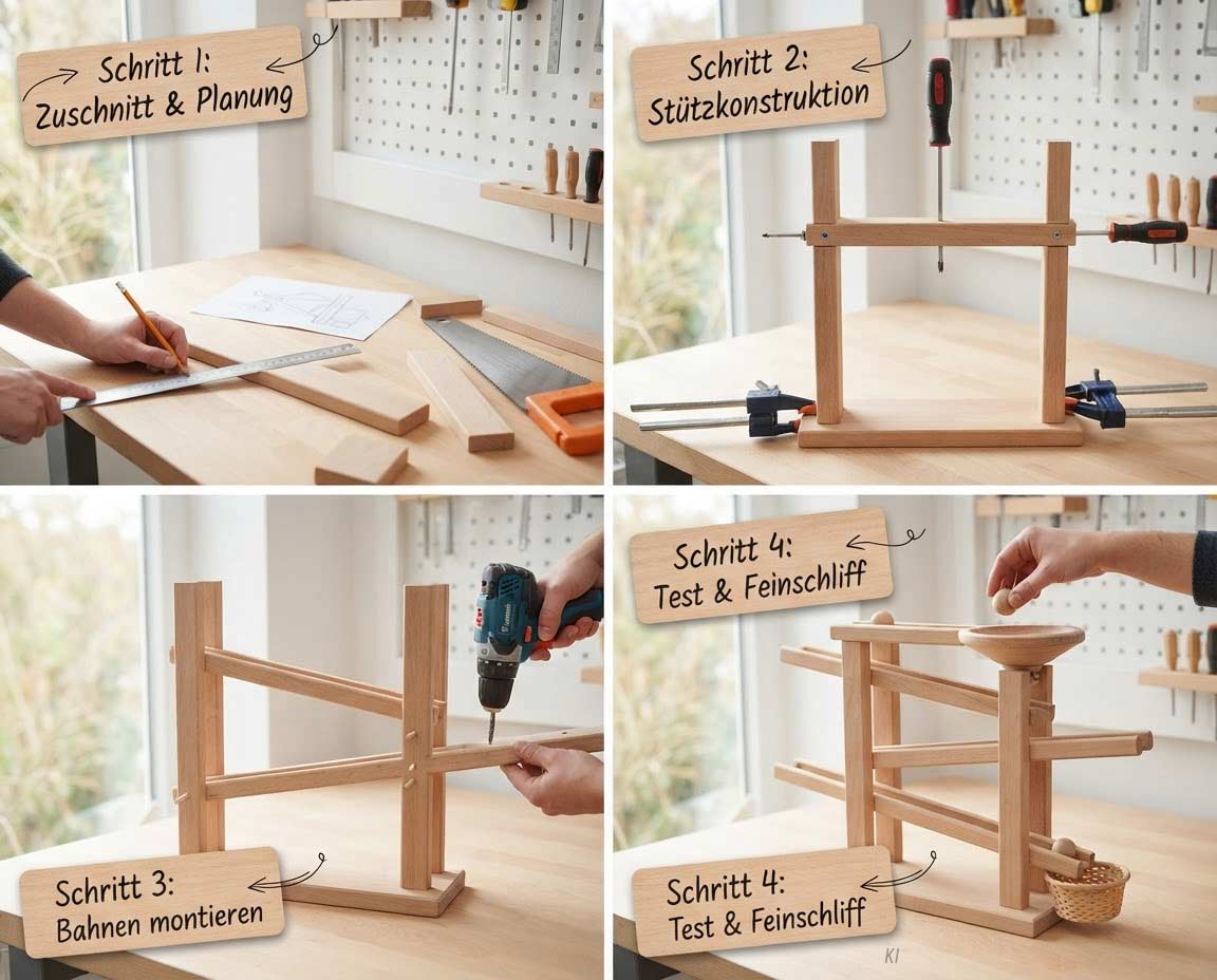 Kugelbahn Holz selber bauen: Schritt-für-Schritt-Anleitung Kugelbahn Holz selber bauen: Schritt-für-Schritt-Anleitung