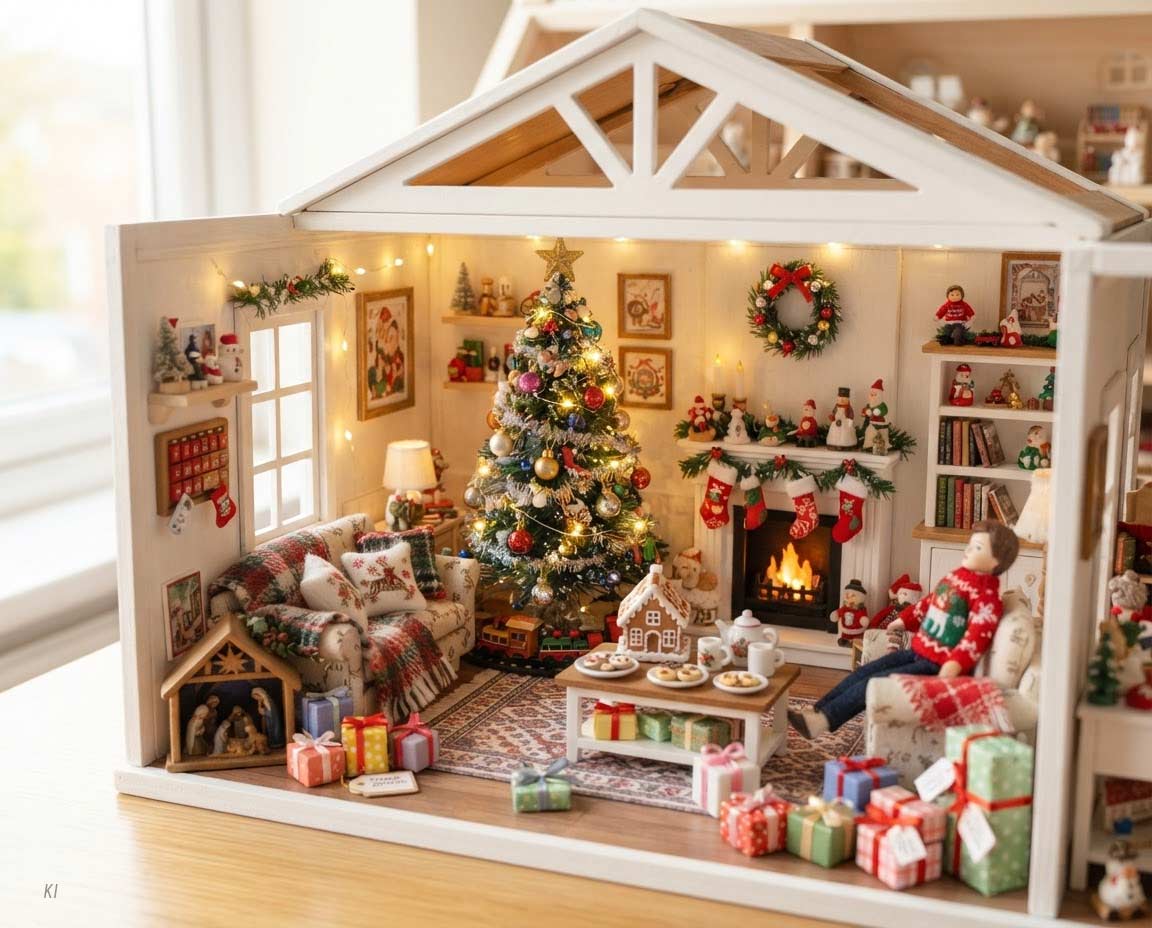 Puppenhaus Zubehör für Weihnachten